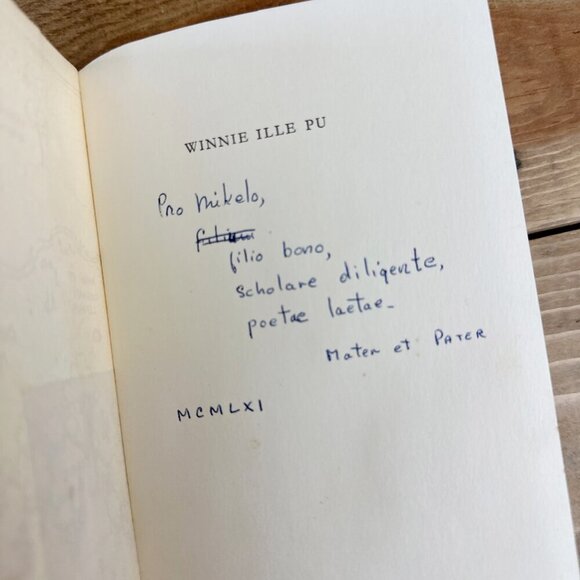 Vintage Winnie the Pooh‎ Book in Latin1960 Alexander Lenard Blue  Winnie Ille Pu - Picture 3 of 6